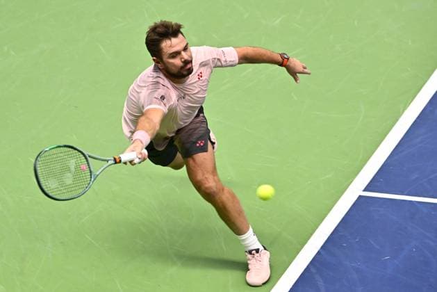 STOCKHOLM, SWEDEN 20241018 Stan Wawrinka, Switzerland, in the quarterfinals of the BNP Paribas Nordic Open against Andrei Rublyov, playing under a neutral flag, at the Royal Tennis Hall STOCKHOLM SWEDEN x10040x  Copyright: xAndersxWiklund TTx TENNIS NORDIC OPEN KVARTSFINALER