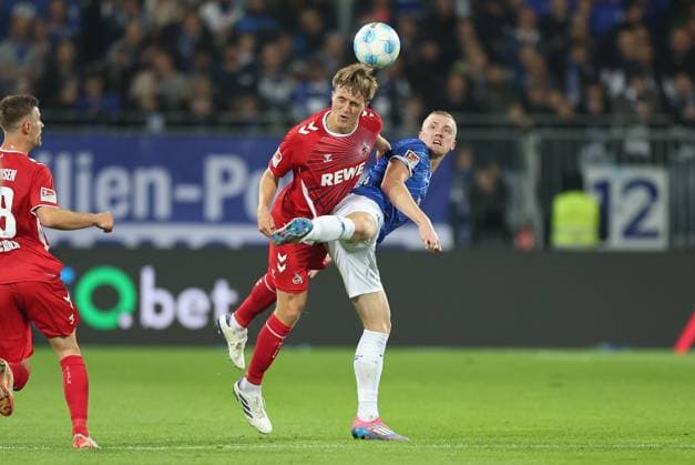 18 10 2024, xdcx, Soccer 2 Bundesliga, SV Darmstadt 98 1 FC Köln, emonline, emspor, despor, v l , Timo Hübers 1 FC Köln , Isac Lidberg SV Darmstadt 98 DFL DFB REGULATIONS PROHIBIT ANY USE OF PHOTOGRAPHS AS IMAGE SEQUENCES AND OR QUASI VIDEO Copyright: HMBxMedia Claus