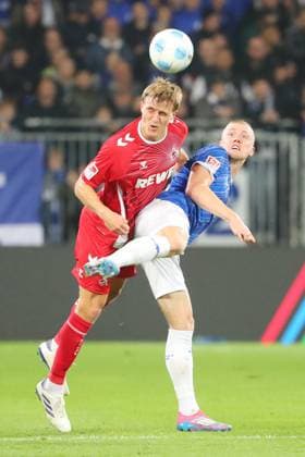 18 10 2024, xtvx, Soccer 2 Bundesliga, SV Darmstadt 98 1 FC Köln emspor, v l Timo Huebers 1 FC Koeln Isac Lidberg SV Darmstadt 98 DFL DFB REGULATIONS PROHIBIT ANY USE OF PHOTOGRAPHS as IMAGE SEQUENCES and or QUASI VIDEO Darmstadt