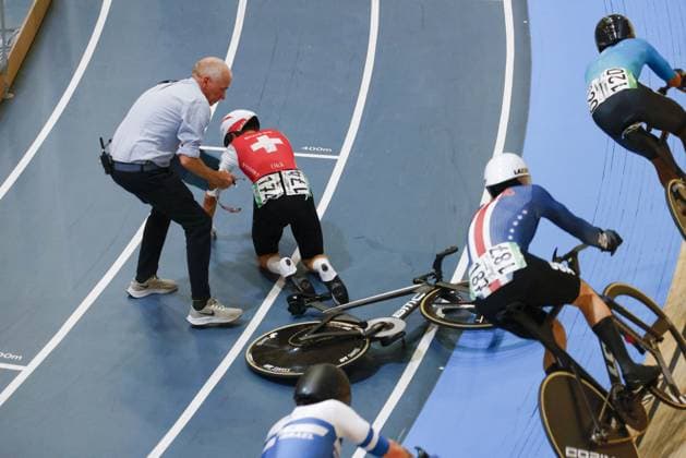 Tissot Track cycling, Rad, Radsport, Bahnrad, Bahn World Championship, WM, Weltmeisterschaft - Ballerup, Copenaghen, Den- 16-10-2024 during Tissot 2024 Track World Championships, Track cycling race in Copenhagen, Denmark, October 18 2024 Copyright: xStefanoxCavasino IPAxSportx xipax xx IPA_50706571 IPA_Agency_IPA50706571