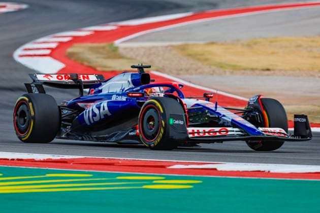 AUSTIN, TX - OCTOBER 18: Visa Cash App RB Formula One Team driver Liam Lawson (30) of New Zealand speeds through turn 14 during the Sprint qualifying session of the Formula 1 Pirelli United States Grand Prix on October 18, 2024, at Circuit of The Americas in Austin, Texas (Photo by Matthew Pearce Icon Sportswire) AUTO: OCT 18 F1 Pirelli United States Grand Prix EDITORIAL USE ONLY Icon1692410183807
