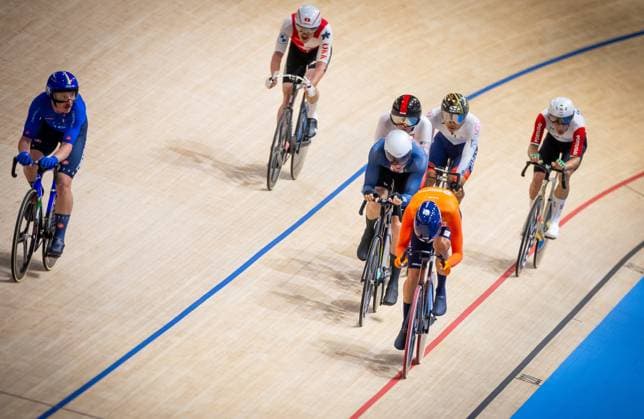 BALLERUP - Yanne Dorenbos during the scratch race in the omnium on the fourth day of the World Track cycling, Rad, Radsport, Bahnrad, Bahn Championships at the Ballerup Super Arena. ANP IRIS VAN DEN BROEK xVIxANPxSportx xxANPxIVx 511229595 originalFilename: 511229595.jpg