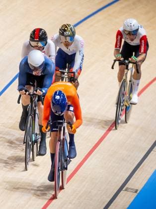 BALLERUP - Yanne Dorenbos during the scratch race in the omnium on the fourth day of the World Track cycling, Rad, Radsport, Bahnrad, Bahn Championships at the Ballerup Super Arena. ANP IRIS VAN DEN BROEK xVIxANPxSportx xxANPxIVx 511229599 originalFilename: 511229599.jpg