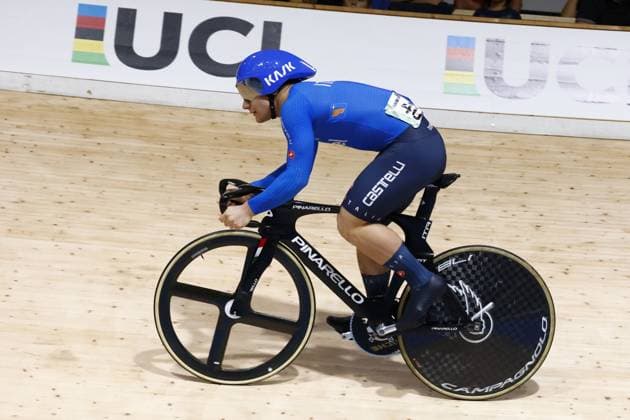Tissot Track cycling, Rad, Radsport, Bahnrad, Bahn World Championship, WM, Weltmeisterschaft - Ballerup, Copenaghen, MenâÂÄ™s Sprint - Moro Stefano, Italy during Tissot 2024 Track World Championships, Track cycling race in Copenhagen, Denmark, October 19 2024 Copyright: xStefanoxCavasino IPAxSportx xipax xx IPA_50729174 IPA_Agency_IPA50729174