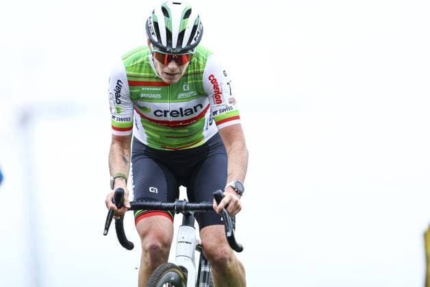 Belgian Marion Norbert Riberolle pictured in action during the women s elite race of the Exact Cross Essen, stage 2 (out of 6) in the Exact Cross cyclocross competition, Saturday 19 October 2024, in Essen. KRISTOFxVANxACCOM  x102963889x