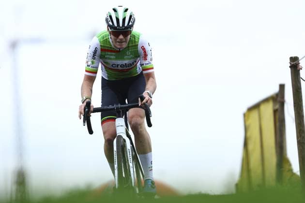 Belgian Marion Norbert Riberolle pictured in action during the women s elite race of the Exact Cross Essen, stage 2 (out of 6) in the Exact Cross cyclocross competition, Saturday 19 October 2024, in Essen. KRISTOFxVANxACCOM  x102963902x