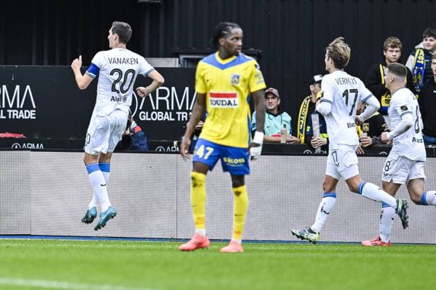 Club s Hans Vanaken celebrates after scoring during a soccer match between KVC Westerlo and Club Brugge, Saturday 19 October 2024 in Westerlo, on day 11 of the 2024-2025 Jupiler Pro League first division of the Belgian championship. TOM GOYVAERTS TomxGoyvaerts x102973828x