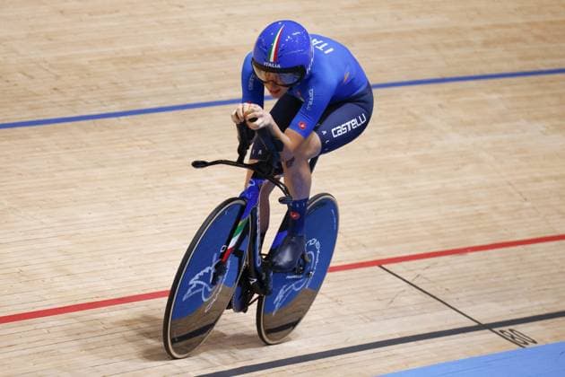 CICLISMO - Ciclismo su Pista - Tissot 2024 Track World Championships Tissot Track cycling, Rad, Radsport, Bahnrad, Bahn World Championship, WM, Weltmeisterschaft - Ballerup, Copenaghen, Womenâ??s Individual Pursuit - Venturelli Federica, Italy during Tissot 2024 Track World Championships, Track cycling race in Copenhagen, Denmark, October 19 2024 Copenhagen Denmark Copyright: xIPAxSport ABACAx