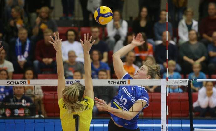 Stuttgart , Volleyball Bundesliga Women, Allianz MTV Stuttgart vs SSC Palmberg Schwerin , Jolien Knollema Stgt