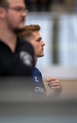 Volleyball, Season 2024 2025, 2 Bundesliga Nord, 19 10 2024, 4 Matchday, Men, TuB Bocholt blue vs Kieler TV red Luis Kubo TuB Bocholt , Bocholt Sporthalle West Nordrhein Westfalen Germany 241019_vb_tub-bocholt_kieler-tv_33887