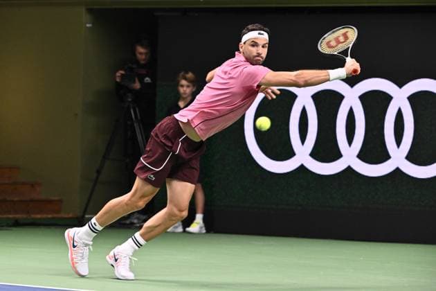 STOCKHOLM, SWEDEN 20241019 Grigor Dimitrov, Bulgaria, in the semifinals against Tallon Griekspoor, Netherlands, during the BNP Paribas Nordic Open tennis tournament at the Royal Tennis Hall STOCKHOLM SWEDEN x10090x  Copyright: xClaudioxBresciani TTx TENNIS NORDIC OPEN 2024 SEMIFINAL