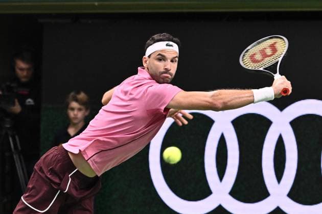 STOCKHOLM, SWEDEN 20241019 Grigor Dimitrov of Bulgaria in action during the semi final BNP Paribas Nordic Open ATP tennis singles match against Tallon Griekspoor of the Netherlands at the Royal Tennis Hall, in Stockholm, Sweden, on Oct 19, 2024 STOCKHOLM SWEDEN x10090x  Copyright: xClaudioxBresciani TTx SWEDEN TENNIS NORDIC OPEN