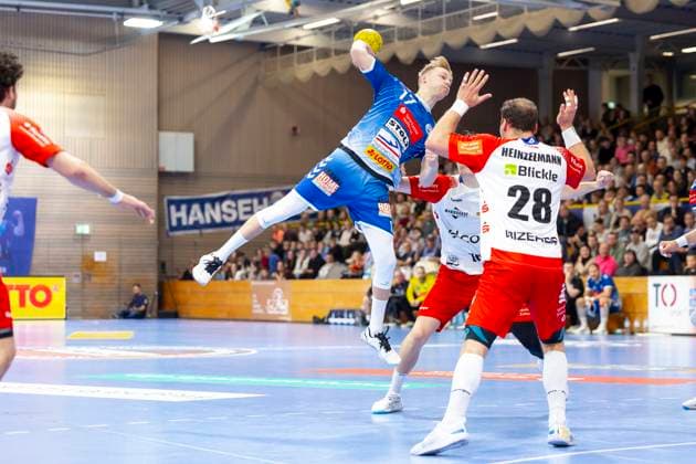 Niko Blaauw Nr 17, VfL Luebeck Schwartau VfL Luebeck Schwartau vs HBW Balingen Weilstetten, Handball, 2 Bundesliga, 19 10 24 Luebeck Schleswig Holstein Germany Copyright: xAgentur54Gradx xFelixxKoenigx