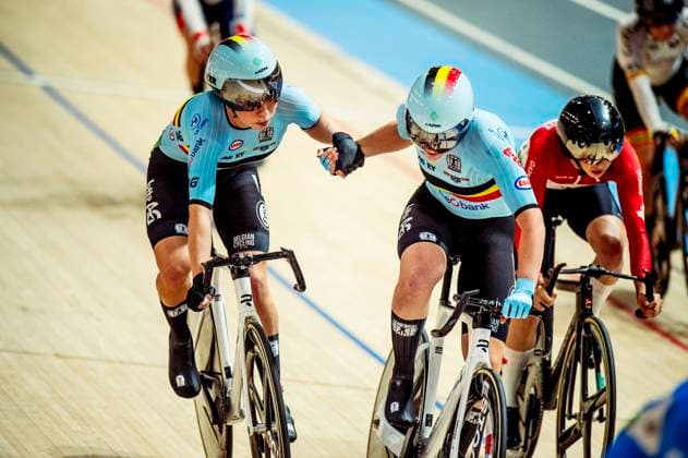 241019 Helene Hesters of Belgium and Katrijn de Clercq of Belgium competes in Women s Madison during day 4 of the 2024 UCI Tissot Track Cycling World Championships on October 19, 2024 in Ballerup Photo Christian Örnberg BILDBYRAN COP 166 CO0481 cykling cycling sykling cykel vm cykel2024 uci tissot track cycling world championships wc 2024 uci tissot track cycling world championships 4 bbeng grappa33  Copyright: CHRISTIANxÖRNBERG BB241019CO075