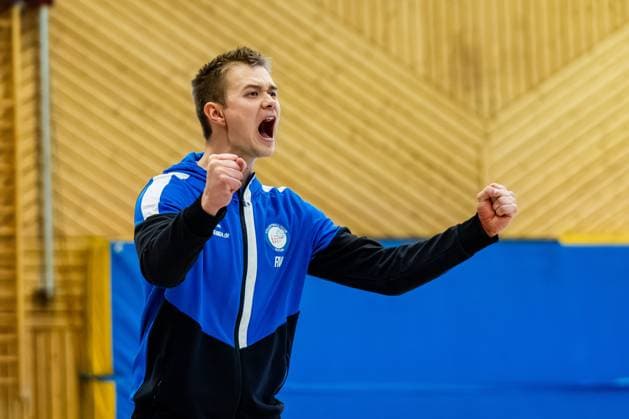 19 10 2024, GER, Volleyball, 2 BL Maenner Sued, Season 2024 2025, 3 Matchday, Blue Volleys Gotha L E Volleys Robert Werner Blue Volleys Gotha 99867 Gotha Sporthalle Sportanlage Ernesti Thüringen Germany