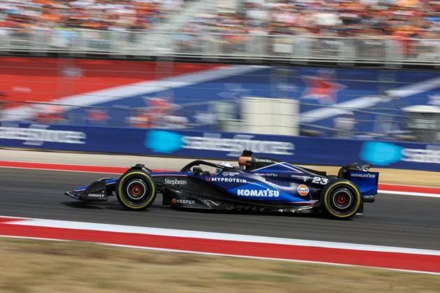 AUSTIN, TX - OCTOBER 19: Williams Racing driver Alexander Albon (23) of Thailand speeds through turn 19 during the Sprint Race of the Formula 1 Pirelli United States Grand Prix on October 19, 2024, at Circuit of The Americas in Austin, Texas. (Photo by David Buono Icon Sportswire) AUTO: OCT 19 F1 Pirelli United States Grand Prix EDITORIAL USE ONLY Icon2410190991