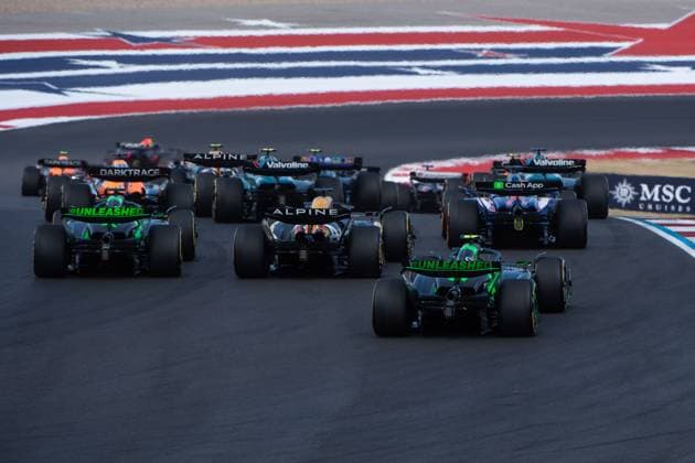 Zhou Guanyu Stake F1 Team Kick Sauber, China, 24 in the Sauber C44, Pierre Gasly BWT Alpine F1 Team, France, 10 , Valtteri Bottas Stake F1 Team Kick Sauber, Finland, 77 at the back of the field in the final positions, USA, Formula 1 World Championship, Pirelli Grand Prix of the United States of America, Circuit of the Americas Austin, Sprint Race, 19 10 2024 USA, Formula 1 World Championship, Pirelli Grand Prix of the United States of America, Circuit of the Americas Austin, Sprint Race, 19 10 2024 Austin Copyright: xEibner-Pressefoto Memmlerx EP_MMR