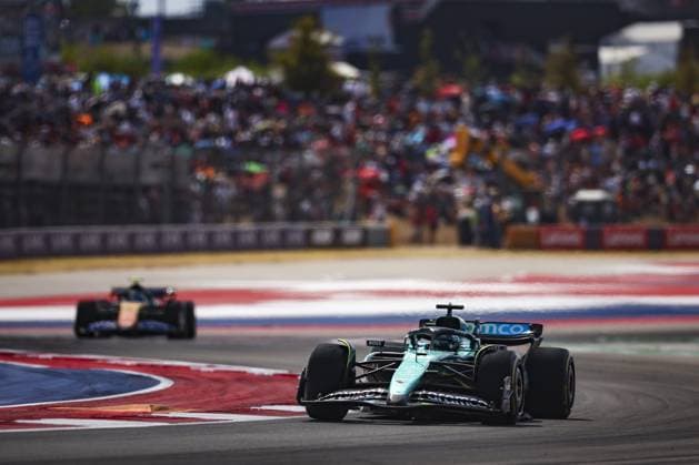 18 STROLL Lance (can), Aston Martin F1 Team AMR24, action during the Formula 1 Pirelli United States Grand Prix 2024, 19th round of the 2024 Formula One World Championship, WM, Weltmeisterschaft from October 18 to 20, 2024 on the Circuit of the Americas, in Austin, United States of America - F1 - US GRAND PRIX 2024 DPPI Panoramic  241019_R19_USA_DP_EA028016