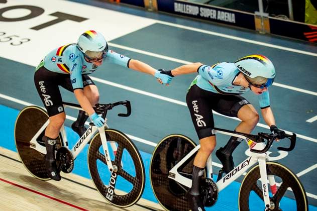 241019 Katrijn de Clercq of Belgium and Helene Hesters of Belgium competes in Women s Madison during day 4 of the 2024 UCI Tissot Track Cycling World Championships on October 19, 2024 in Ballerup Photo Christian Örnberg BILDBYRAN COP 166 CO0481 cykling cycling sykling cykel vm cykel2024 uci tissot track cycling world championships wc 2024 uci tissot track cycling world championships 4 bbeng grappa33  Copyright: CHRISTIANxÖRNBERG BB241019CO137
