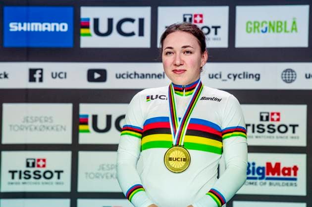 241019 Iana Burlakova celebrates after Women s 500m Time Trial Final during day 4 of the 2024 UCI Tissot Track Cycling World Championships on October 19, 2024 in Ballerup Photo Christian Örnberg BILDBYRAN COP 166 CO0481 cykling cycling sykling cykel vm cykel2024 uci tissot track cycling world championships wc 2024 uci tissot track cycling world championships 4 bbeng grappa33 jubel  Copyright: CHRISTIANxÖRNBERG BB241019CO143