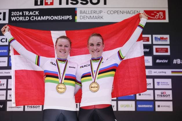 CICLISMO - Ciclismo su Pista - Tissot 2024 Track World Championships Tissot Track cycling, Rad, Radsport, Bahnrad, Bahn World Championship, WM, Weltmeisterschaft - Ballerup, Copenaghen, Womenâ??s Madison Final - Dideriksen Amalie, Leth Julie, Denmark during Tissot 2024 Track World Championships, Track cycling race in Copenhagen, Denmark, October 19 2024 Copenhagen Denmark Copyright: xIPAxSport ABACAx