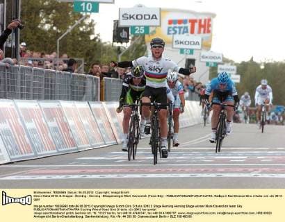 Cycling, Giro d Italia, Mark Cavendish wins the 2nd stage