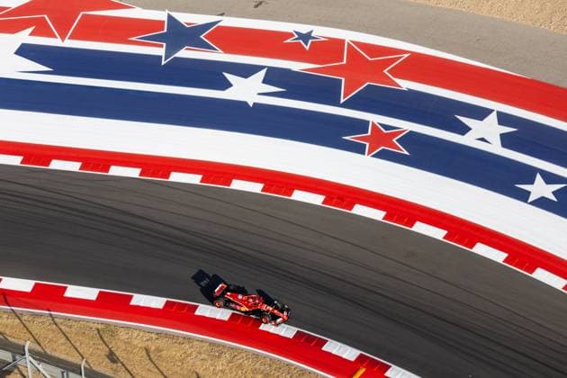 AUSTIN, TX - OCTOBER 19: Charles Leclerc (16) of Morocco and team Scuderia Ferrari during qualifying for the Formula 1 Pirelli United States Grand Prix on October 19, 2024 at the Circuit of The Americas in Austin, TX. (Photo by Bob Kupbens Icon Sportswire) AUTO: OCT 19 F1 Pirelli United States Grand Prix EDITORIAL USE ONLY Icon2410193731