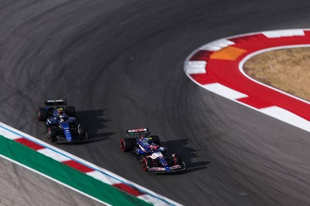 22 TSUNODA Yuki (jap), Visa Cash App RB F1 Team VCARB 01, action and 43 COLAPINTO Franco (arg), Williams Racing FW46, action during the Formula 1 Pirelli United States Grand Prix 2024, 19th round of the 2024 Formula One World Championship, WM, Weltmeisterschaft from October 18 to 20, 2024 on the Circuit of the Americas, in Austin, United States of America - F1 - US GRAND PRIX 2024 DPPI Panoramic 241020_R19_USA_DP_EA018740