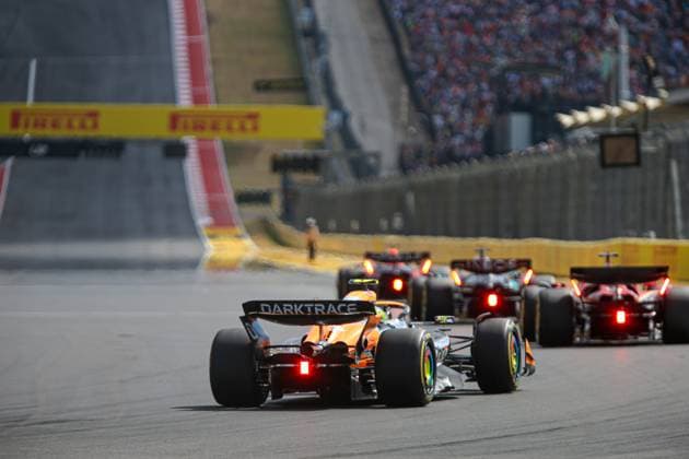 October 19, 2024, Austin, Texas, USA: Lando Norris (GBR) - McLaren Formula 1 Team - McLaren MCL38 - Mercedes during the Sprint Race of Formula 1 Pirelli United States Grand Prix 2024, scheduled to take place at Circuit of Americas in Austin, TX (USA) Sept 18-20, 2024 Austin USA - ZUMAm217 20241019_zsp_m217_171 Copyright: xAlessioxDexMarcox
