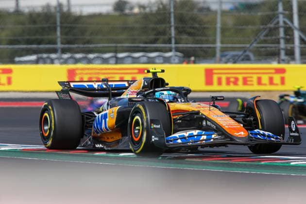 October 19, 2024, Austin, Texas, USA: Lando Norris (GBR) - McLaren Formula 1 Team - McLaren MCL38 - Mercedes during the Sprint Race of Formula 1 Pirelli United States Grand Prix 2024, scheduled to take place at Circuit of Americas in Austin, TX (USA) Sept 18-20, 2024 Austin USA - ZUMAm217 20241019_zsp_m217_133 Copyright: xAlessioxDexMarcox