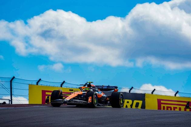October 19, 2024, Austin, Texas, USA: Lando Norris (GBR) - McLaren Formula 1 Team - McLaren MCL38 - Mercedes during Sprint Race of the Formula 1 Pirelli United States Grand Prix 2024, scheduled to take place at Circuit of Americas in Austin, TX (USA) Sept 18-20, 2024 Austin USA - ZUMAm217 20241019_zsp_m217_098 Copyright: xAlessioxDexMarcox