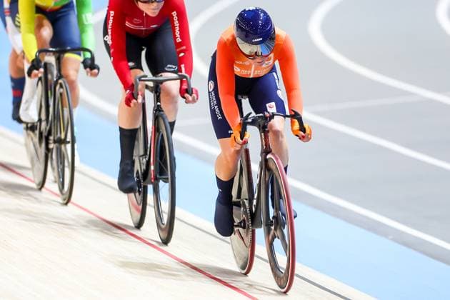 BALLERUP - Marit Raaijmakers during the final of the points race on the fourth day of the World Track cycling, Rad, Radsport, Bahnrad, Bahn Championships at the Ballerup Super Arena. ANP IRIS VAN DEN BROEK xVIxANPxSportx xxANPxIVx 511353466 originalFilename: 511353466.jpg