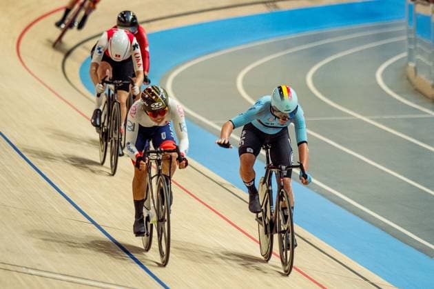 241020 Lotte Kopecky of Belgium competes in Women™s Point Race during day 5 of the 2024 UCI Tissot Track Cycling World Championships on October 20, 2024 in Ballerup Photo Christian Örnberg BILDBYRAN COP 166 CO0482 cykling cycling sykling cykel vm cykel2024 uci tissot track cycling world championships cykling wc 2024 uci tissot track cycling world championships 5 bbeng grappa33 depp  Copyright: CHRISTIANxÖRNBERG BB241020CO006