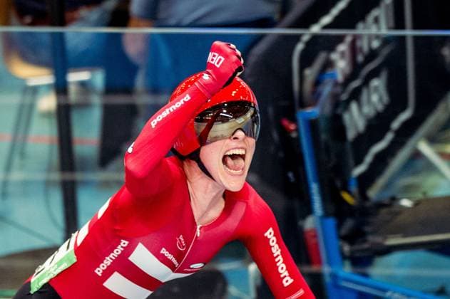 241020 Julie Leth of Denmark celebrates after Women™s Point Race during day 5 of the 2024 UCI Tissot Track Cycling World Championships on October 20, 2024 in Ballerup Photo Christian Örnberg BILDBYRAN COP 166 CO0482 cykling cycling sykling cykel vm cykel2024 uci tissot track cycling world championships cykling wc 2024 uci tissot track cycling world championships 5 bbeng grappa33 jubel  Copyright: CHRISTIANxÖRNBERG BB241020CO013