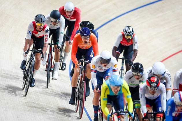 BALLERUP - Jan-Willem van Schip during the Madison final on the fourth day of the World Track cycling, Rad, Radsport, Bahnrad, Bahn Championships at the Ballerup Super Arena. ANP IRIS VAN DEN BROEK xVIxANPxSportx xxANPxIVx 511358660 originalFilename: 511358660.jpg