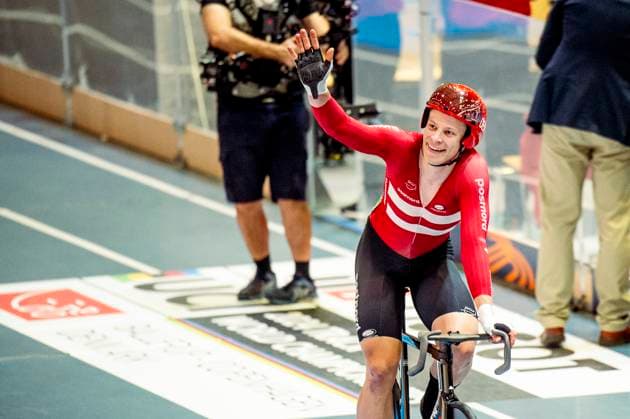 241020 Tobias Aagaard Hansen of Denmark celebrates after Mens Madison during day 5 of the 2024 UCI Tissot Track Cycling World Championships on October 20, 2024 in Ballerup Photo Christian Örnberg BILDBYRAN COP 166 CO0482 cykling cycling sykling cykel vm cykel2024 uci tissot track cycling world championships wc 2024 uci tissot track cycling world championships 5 bbeng grappa33  Copyright: CHRISTIANxÖRNBERG BB241020CO017