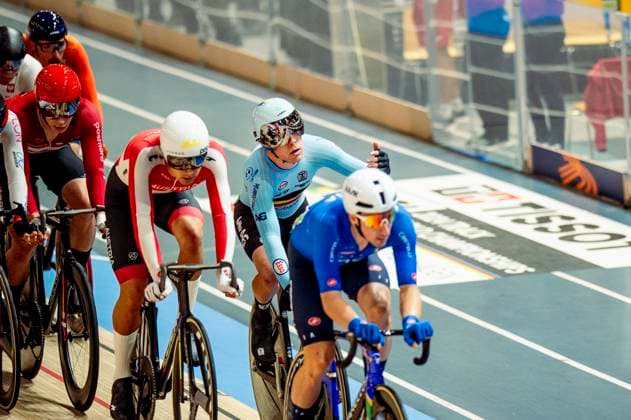 241020 Jules Hesters of Belgium looks dejected during Mens Madison during day 5 of the 2024 UCI Tissot Track Cycling World Championships on October 20, 2024 in Ballerup Photo Christian Örnberg BILDBYRAN COP 166 CO0482 cykling cycling sykling cykel vm cykel2024 uci tissot track cycling world championships wc 2024 uci tissot track cycling world championships 5 bbeng grappa33 depp  Copyright: CHRISTIANxÖRNBERG BB241020CO019