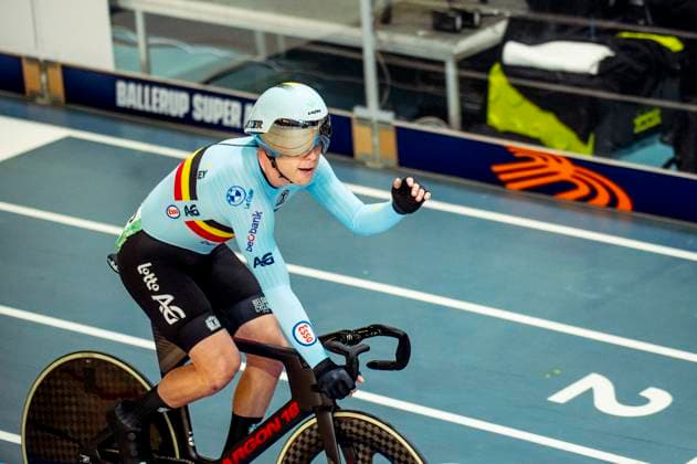 241020 Jules Hesters of Belgium looks dejected during Mens Madison during day 5 of the 2024 UCI Tissot Track Cycling World Championships on October 20, 2024 in Ballerup Photo Christian Örnberg BILDBYRAN COP 166 CO0482 cykling cycling sykling cykel vm cykel2024 uci tissot track cycling world championships wc 2024 uci tissot track cycling world championships 5 bbeng grappa33 depp  Copyright: CHRISTIANxÖRNBERG BB241020CO021