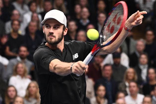 STOCKHOLM, SWEDEN 20241020 Tommy Paul, USA, in the singles final against Grigor Dimitrov, Bulgaria, during the BNP Paribas Nordic Open tennis tournament at Kungliga tennishallen STOCKHOLM SWEDEN x10090x  Copyright: xClaudioxBresciani TTx TENNIS NORDIC OPEN 2024 SINGELFINAL