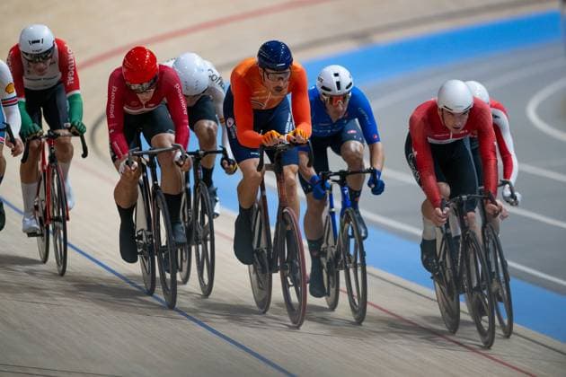 2024-10-20 2024 Tissot UCI Track World Championships - Day 5 BALLERUP, DENMARK - OCTOBER 20: Jan Willem van Schip of the Netherlands during Day 5 of the 2024 Tissot UCI Track World Championships at Ballerup Super Arena on October 20, 2024 in Ballerup, Denmark. (Photo by Arne Mill BSR Agency) Ballerup Denmark Content not available for redistribution in The Netherlands directly or indirectly through any third parties. Copyright: xBSRxAgencyx