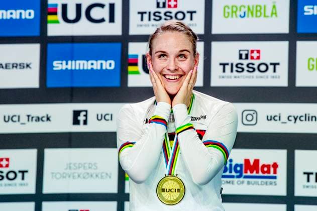 241020 Julie Leth of Denmark celebrates after Women s Points Race during day 5 of the 2024 UCI Tissot Track Cycling World Championships on October 20, 2024 in Ballerup Photo Christian Örnberg BILDBYRAN COP 166 CO0482 cykling cycling sykling cykel vm cykel2024 uci tissot track cycling world championships wc 2024 uci tissot track cycling world championships 5 bbeng grappa33  Copyright: CHRISTIANxÖRNBERG BB241020CO035