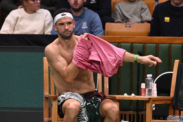 STOCKHOLM, SWEDEN 20241020 Grigor Dimitrov, Bulgaria, in the singles final against Tommy Paul, USA, during the BNP Paribas Nordic Open tennis tournament at Kungliga tennishallen STOCKHOLM SWEDEN x10090x  Copyright: xClaudioxBresciani TTx TENNIS NORDIC OPEN 2024 SINGELFINAL