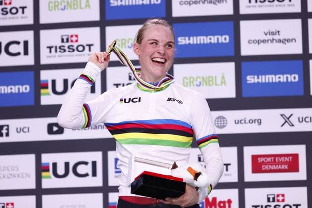 Tissot Track cycling, Rad, Radsport, Bahnrad, Bahn World Championship, WM, Weltmeisterschaft - Ballerup, Copenaghen, Den- 20 -10-2024 - WomenâÂÄ™s Points Race - Leth Julie, Denmark during Tissot 2024 Track World Championships, Track cycling race in Copenhagen, Denmark, October 20 2024 Copyright: xStefanoxCavasino IPAxSportx xipax xx IPA_50777469 IPA_Agency_IPA50777469