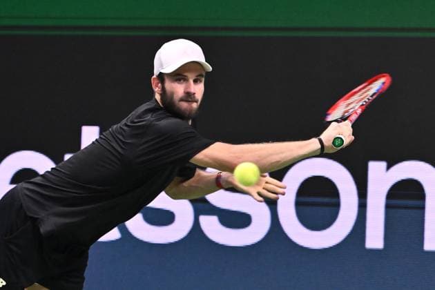 STOCKHOLM, SWEDEN 20241020 Tommy Paul, USA, in the singles final against Grigor Dimitrov, Bulgaria, during the BNP Paribas Nordic Open tennis tournament at Kungliga tennishallen STOCKHOLM SWEDEN x10090x  Copyright: xClaudioxBresciani TTx TENNIS NORDIC OPEN 2024 SINGELFINAL