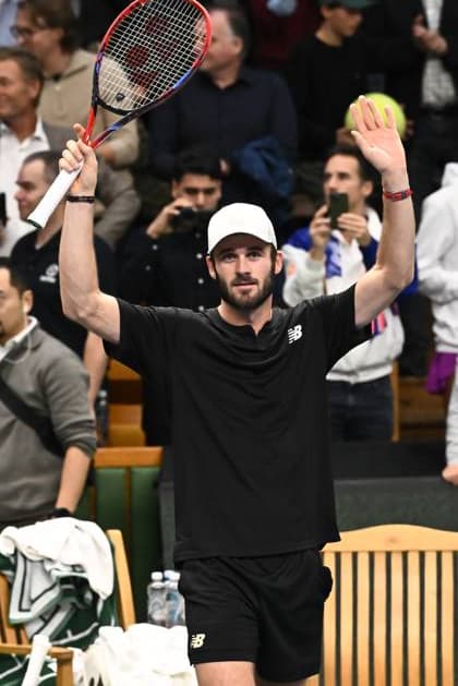 STOCKHOLM, SWEDEN 20241020 Tommy Paul, USA, cheers as he wins the singles final against Grigor Dimitrov, Bulgaria, during the BNP Paribas Nordic Open tennis tournament at the Royal Tennis Hall STOCKHOLM SWEDEN x10090x  Copyright: xClaudioxBresciani TTx TENNIS NORDIC OPEN 2024 SINGELFINAL