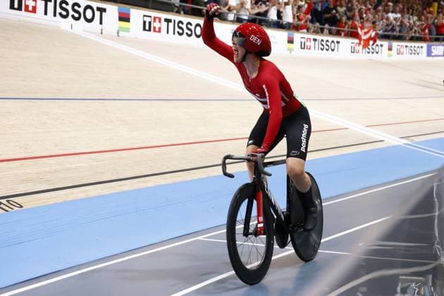 CICLISMO - Ciclismo su Pista - Tissot 2024 Track World Championships Tissot Track cycling, Rad, Radsport, Bahnrad, Bahn World Championship, WM, Weltmeisterschaft - Ballerup, Copenaghen, Den- 20 -10-2024 - Womenâ??s Points Race - Leth Julie, Denmark during Tissot 2024 Track World Championships, Track cycling race in Copenhagen, Denmark, October 20 2024 Copenhagen Denmark Copyright: xIPAxSport ABACAx