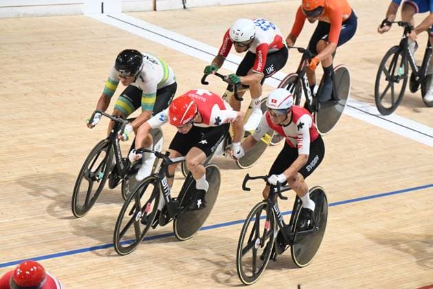 20-10-2024 World Championships Elite Track; Giornata 05; 2024, Svizzera; Ruegg, Lukas; Thiebaud, Valere; Velodromo Ballerup; 