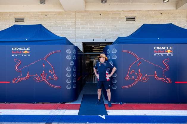 AUSTIN, TX - OCTOBER 20: The Red Bull garage is ready before the Formula 1 Pirelli United States Grand Prix on October 20, 2024 at the Circuit of The Americas in Austin, TX. (Photo by Bob Kupbens Icon Sportswire)(Photo by Bob Kupbens Icon Sportswire) AUTO: OCT 20 F1 Pirelli United States Grand Prix EDITORIAL USE ONLY Icon2410200361