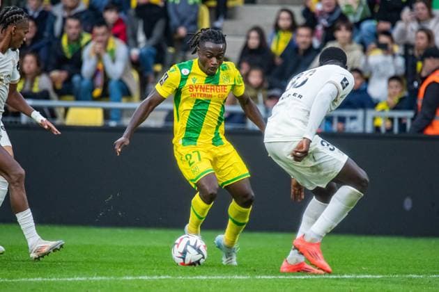 Moses Simon (FC NANTES) FOOTBALL : FC Nantes vs OGC Nice - Ligue 1 - Journée 8 - 20 10 2024 BaptisteAutissier Panoramic 