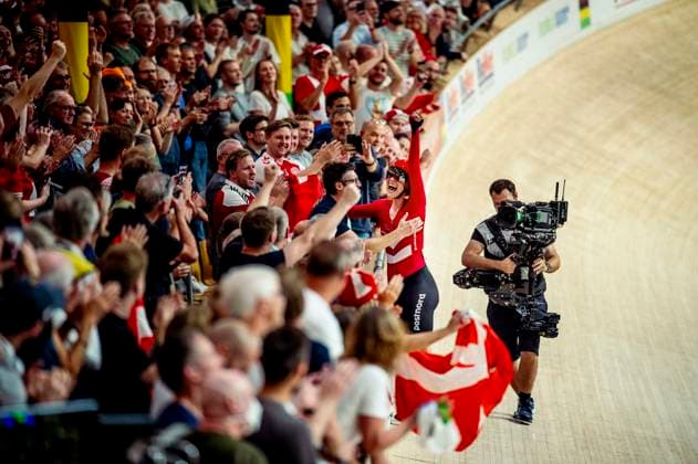 241020 Julie Leth of Denmark celebrates after Women s Points Race during day 5 of the 2024 UCI Tissot Track Cycling World Championships on October 20, 2024 in Ballerup Photo Christian Örnberg BILDBYRAN COP 166 CO0482 cykling cycling sykling cykel vm cykel2024 uci tissot track cycling world championships wc 2024 uci tissot track cycling world championships 5 bbeng grappa33  Copyright: CHRISTIANxÖRNBERG BB241020CO135